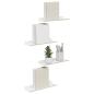 Preview: Wandregal mit Regal Wandmontiert 4 pcs Weiß 30 x 9 x 2,5 cm