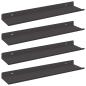 Preview: ARDEBO.de - Wandregal mit Regal Wandmontiert 4 pcs Schwarz 40 x 9 x 2,5 cm