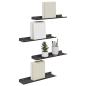 Preview: Wandregal mit Regal Wandmontiert 4 pcs Schwarz 40 x 9 x 2,5 cm