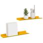 Preview: ARDEBO.de - Wandregal mit Regal Wandmontiert 2 pcs Senfgelb 40 x 9 x 2,5 cm