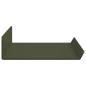 Preview: Wandregal mit Regal 2 pcs Olive Grün 40 x 9 x 2,5 cm