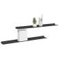 Preview: Wandregal mit Regal Wandmontiert 2 pcs Schwarz 80 x 9 x 2,5 cm