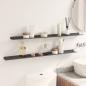 Preview: Wandregal mit Regal Wandmontiert 2 pcs Schwarz 100 x 9 x 2,5 cm