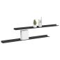 Preview: Wandregal mit Regal Wandmontiert 2 pcs Schwarz 100 x 9 x 2,5 cm
