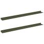 Preview: ARDEBO.de - Wandregal mit Regal 2 pcs Olive Grün 100 x 9 x 2,5 cm
