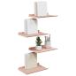 Preview: Wandregal mit Regal Wandmontiert 4 pcs Rosa 30 x 18 x 2,5 cm