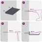 Preview: ARDEBO.de - Wandregal mit Regal 2 pcs Anthrazit 30 x 18 x 2,5 cm