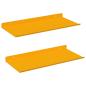 Preview: ARDEBO.de - Wandregal mit Regal 2 pcs Senfgelb 40 x 18 x 2,5 cm