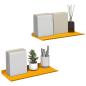 Preview: Wandregal mit Regal 2 pcs Senfgelb 40 x 18 x 2,5 cm