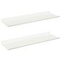 Preview: Wandregal mit Regal Wandmontiert 2 pcs Weiß 60 x 18 x 2,5 cm