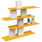 Preview: Wandregal mit Regal 4 pcs Senfgelb 80 x 18 x 2,5 cm