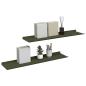 Preview: ARDEBO.de - Wandregal mit Regal 2 pcs Olive Grün 80 x 18 x 2,5 cm