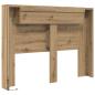 Preview: Kopfteil-Schrank mit LED Artisan-Eiche Holzwerkstoff