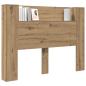 Preview: Kopfteil-Schrank mit LED Artisan-Eiche Holzwerkstoff