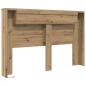 Preview: Kopfteil-Schrank mit LED Artisan-Eiche 160 x 16,5 x 103,5 cm