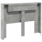 Preview: ARDEBO.de - Kopfteil-Schrank mit LED mit Regal Beton 140 x 16,5 x 103,5 cm