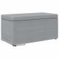 Preview: Hocker Hellgrau 81 x 41 x 40 cm Stoff und Pressholz