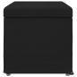Preview: Hocker Schwarz 81 x 41 x 40 cm Stoff und Pressholz