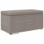 Preview: Hocker Taupe 81 x 41 x 40 cm Stoff und Pressholz
