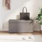 Preview: Hocker Taupe 81 x 41 x 40 cm Stoff und Pressholz