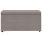 Preview: Hocker Taupe 81 x 41 x 40 cm Stoff und Pressholz