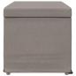 Preview: Hocker Taupe 81 x 41 x 40 cm Stoff und Pressholz