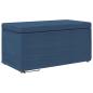 Preview: Hocker Blau 81 x 41 x 40 cm Stoff und Pressholz