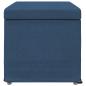 Preview: Hocker Blau 81 x 41 x 40 cm Stoff und Pressholz