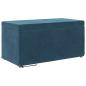 Preview: Hocker Blau 81 x 41 x 40 cm Samt und Engineering Holz