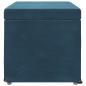 Preview: Hocker Blau 81 x 41 x 40 cm Samt und Engineering Holz