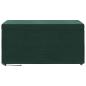 Preview: Hocker Dunkelgrün 81 x 41 x 40 cm Samt und Engineering Holz