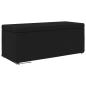 Preview: Hocker Schwarz 101 x 41 x 40 cm Stoff und Pressholz