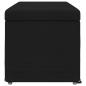 Preview: Hocker Schwarz 101 x 41 x 40 cm Stoff und Pressholz
