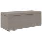 Preview: Hocker Taupe 101 x 41 x 40 cm Stoff und Pressholz
