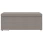 Preview: Hocker Taupe 101 x 41 x 40 cm Stoff und Pressholz