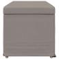 Preview: Hocker Taupe 101 x 41 x 40 cm Stoff und Pressholz
