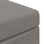 Preview: Hocker Taupe 101 x 41 x 40 cm Stoff und Pressholz