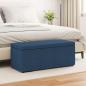 Preview: ARDEBO.de - Hocker Blau 101 x 41 x 40 cm Stoff und Pressholz
