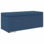 Preview: Hocker Blau 101 x 41 x 40 cm Stoff und Pressholz