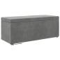 Preview: Hocker Dunkelgrau 101 x 41 x 40 cm Samt und Engineering Holz