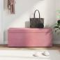 Preview: Hocker Rosa 101 x 41 x 40 cm Samt und Engineering Holz