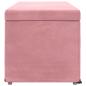 Preview: Hocker Rosa 101 x 41 x 40 cm Samt und Engineering Holz