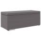Preview: Hocker Grau 101 x 41 x 40 cm Kunstleder und Engineering Holz