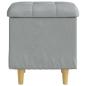 Preview: Ottoman mit Stauraum Hellgrau 40 x 40 x 45 cm Stoff