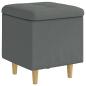 Preview: Ottoman mit Stauraum Dunkelgrau 40 x 40 x 45 cm Stoff