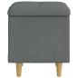 Preview: Ottoman mit Stauraum Dunkelgrau 40 x 40 x 45 cm Stoff