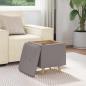 Preview: Aufbewahrungsottomane mit Kissen Taupe 40 x 40 x 45 cm Stoff
