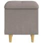 Preview: Aufbewahrungsottomane mit Kissen Taupe 40 x 40 x 45 cm Stoff