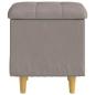Preview: Aufbewahrungsottomane mit Kissen Taupe 40 x 40 x 45 cm Stoff