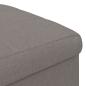 Preview: Aufbewahrungsottomane mit Kissen Taupe 40 x 40 x 45 cm Stoff